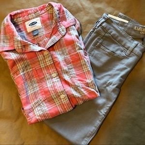 Old Navy Salmon Cotton Flannel